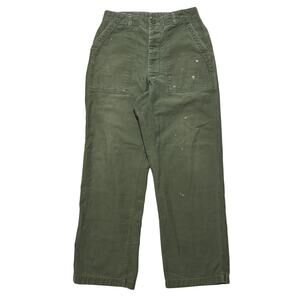 VTG 60's OG-107 M65 Paint Splattered Sateen Military Pants 30 x 30